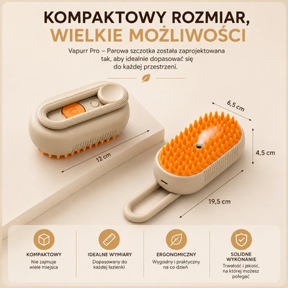 Vapurr Pro – Parowa szczotka do pielęgnacji psów i kotów 360°